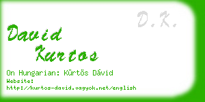david kurtos business card